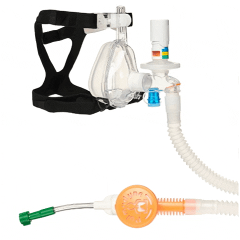 Máscara de ventilación CPAP - ADAPT-2-VENT ™ - Pulmodyne - BIPAP /  transparente / ajustable